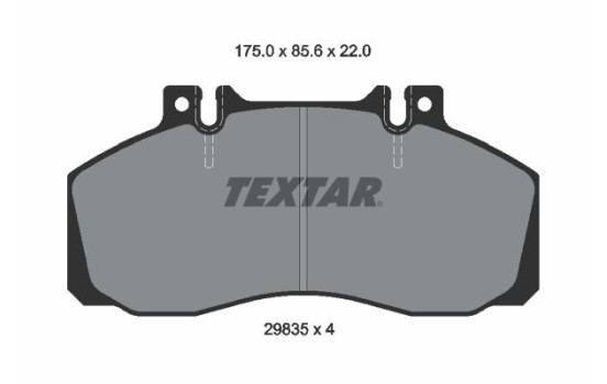Brake Pad Set, disc brake 2983506 Textar