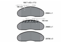 Brake pad set, disc brake 2998401 Textar