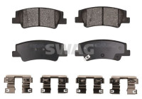 Brake pad set, disc brake 33110384 Swag