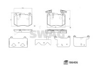 Brake pad set, disc brake 33110391 Swag