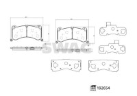 Brake pad set, disc brake 33110917 Swag