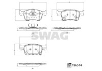 Brake pad set, disc brake 33112201 Swag