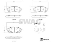 Brake pad set, disc brake 33112511 Swag
