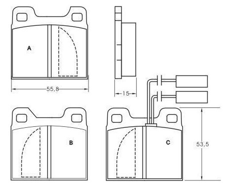 Brake Pad Set, disc brake 36013 ABS, Image 2