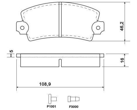 Brake Pad Set, disc brake 36042 ABS, Image 3