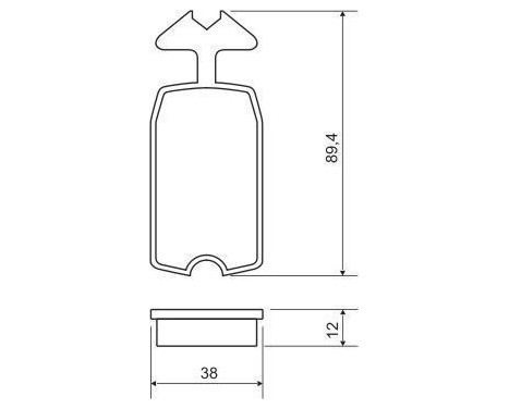 Brake Pad Set, disc brake 36046 ABS, Image 2