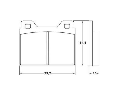 Brake Pad Set, disc brake 36055 ABS, Image 2