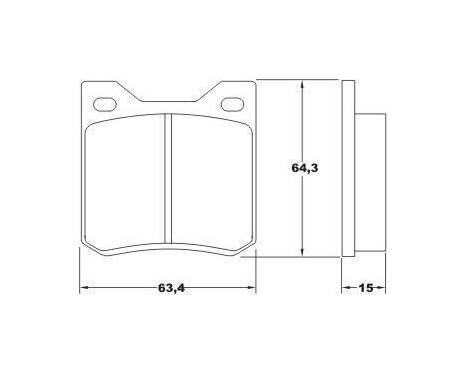 Brake Pad Set, disc brake 36061 ABS, Image 2
