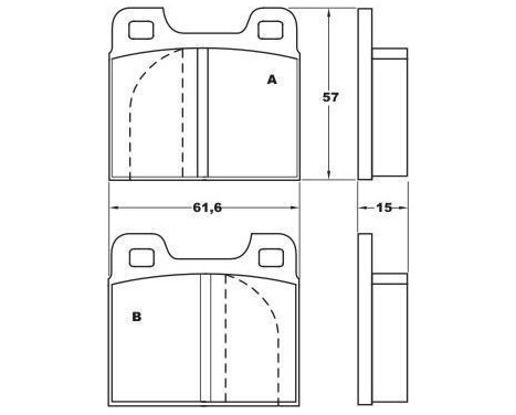 Brake Pad Set, disc brake 36066 ABS, Image 2