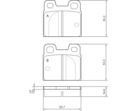 Brake Pad Set, disc brake 36068 ABS, Image 2