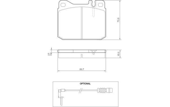 Brake Pad Set, disc brake 36105 ABS, Image 2