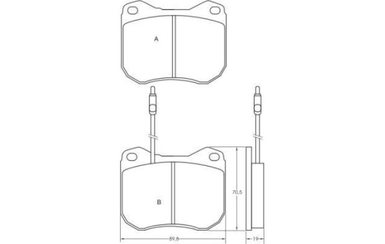 Brake Pad Set, disc brake 36107 ABS, Image 2