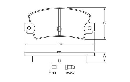 Brake Pad Set, disc brake 36122 ABS, Image 2