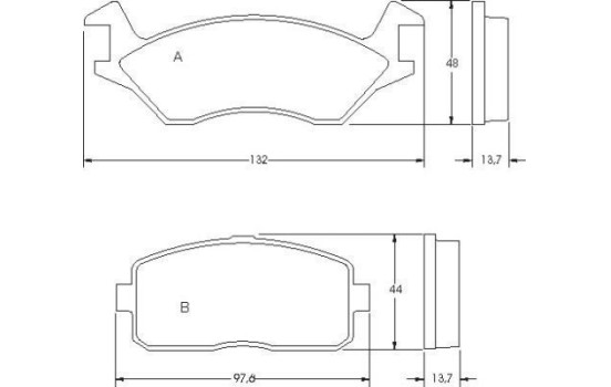 Brake Pad Set, disc brake 36154 ABS, Image 3