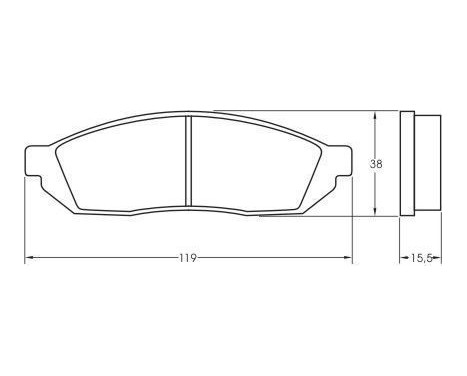 Brake Pad Set, disc brake 36156 ABS, Image 2