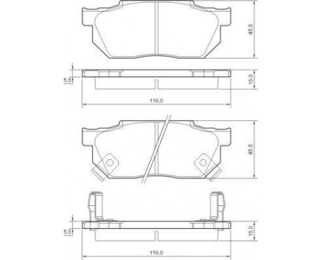 Brake Pad Set, disc brake 36167 ABS, Image 2