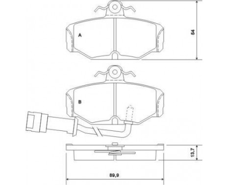 Brake Pad Set, disc brake 36170 ABS, Image 3