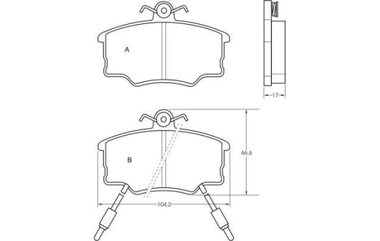 Brake Pad Set, disc brake 36185 ABS, Image 3