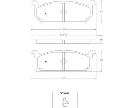 Brake Pad Set, disc brake 36189 ABS, Image 2