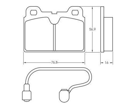 Brake Pad Set, disc brake 36468 ABS, Image 2