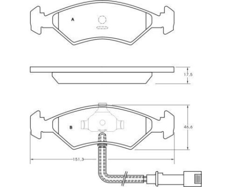 Brake Pad Set, disc brake 36485 ABS, Image 3