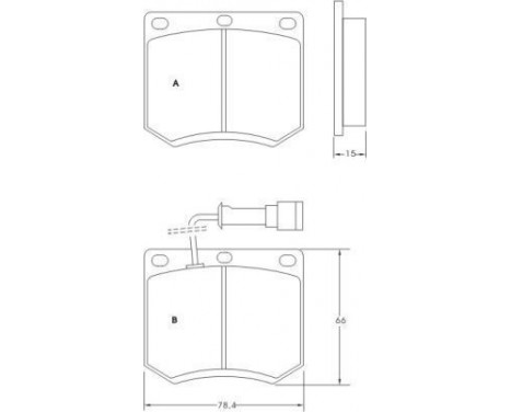 Brake Pad Set, disc brake 36486 ABS, Image 2
