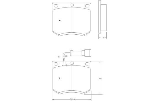 Brake Pad Set, disc brake 36486 ABS, Image 2