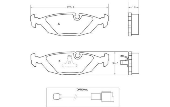 Brake Pad Set, disc brake 36489 ABS, Image 2