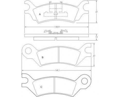 Brake Pad Set, disc brake 36502 ABS, Image 2