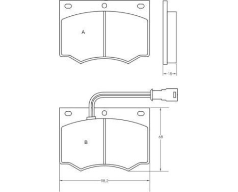 Brake Pad Set, disc brake 36506 ABS, Image 2