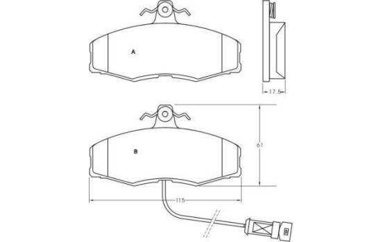 Brake Pad Set, disc brake 36507 ABS, Image 3