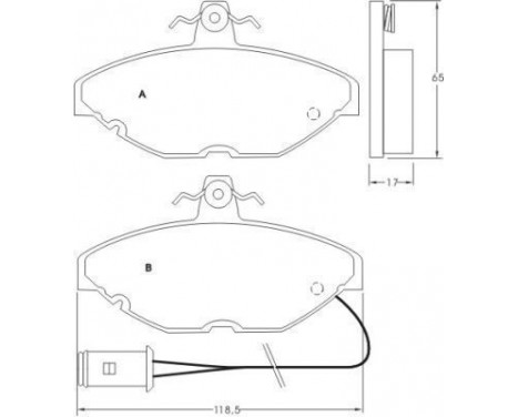 Brake Pad Set, disc brake 36513 ABS, Image 2