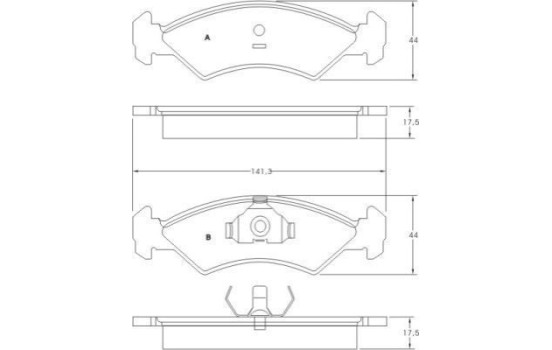 Brake Pad Set, disc brake 36534 ABS, Image 3