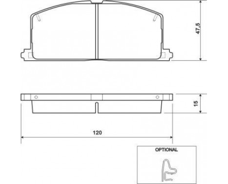 Brake Pad Set, disc brake 36535 ABS, Image 2