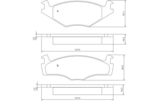 Brake Pad Set, disc brake 36536 ABS, Image 2