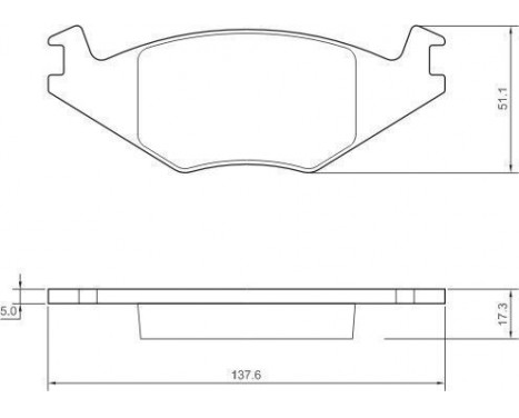 Brake Pad Set, disc brake 36539 ABS, Image 2