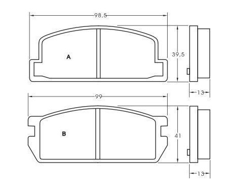 Brake Pad Set, disc brake 36553 ABS, Image 2