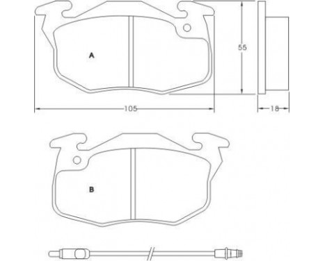 Brake Pad Set, disc brake 36565 ABS, Image 2