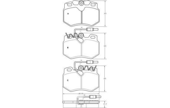 Brake Pad Set, disc brake 36579 ABS, Image 2