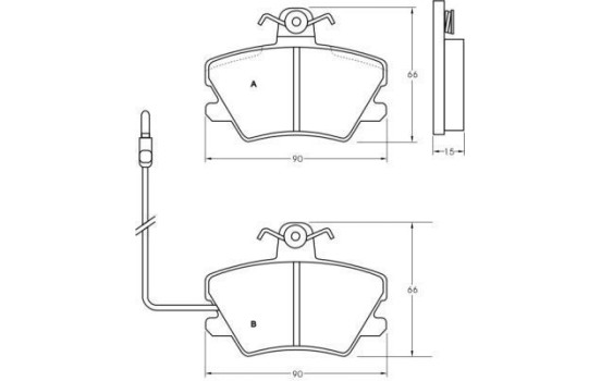 Brake Pad Set, disc brake 36583 ABS, Image 3