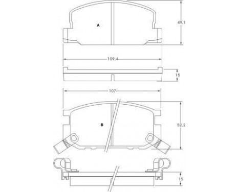 Brake Pad Set, disc brake 36585 ABS, Image 3