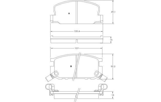 Brake Pad Set, disc brake 36585 ABS, Image 3