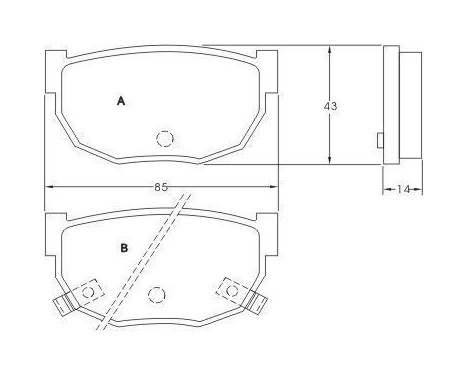 Brake Pad Set, disc brake 36586 ABS, Image 3