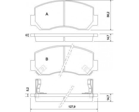 Brake Pad Set, disc brake 36587 ABS, Image 2
