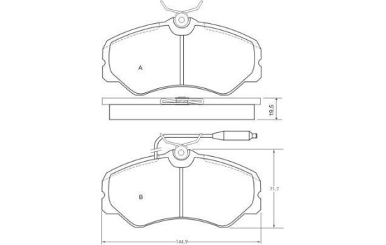Brake Pad Set, disc brake 36589 ABS, Image 2