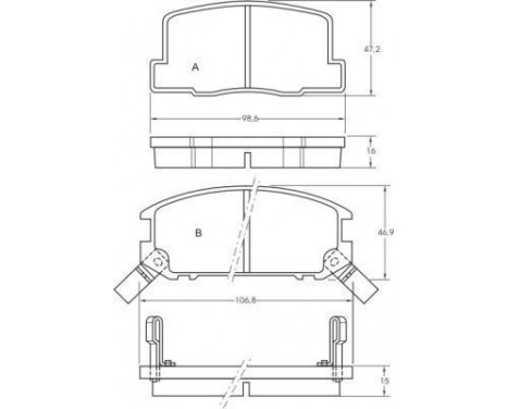 Brake Pad Set, disc brake 36605 ABS, Image 3