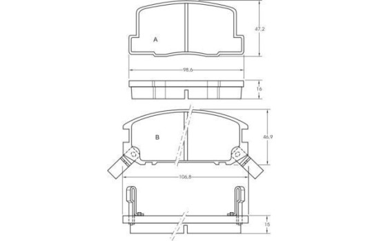 Brake Pad Set, disc brake 36605 ABS, Image 3