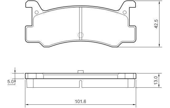 Brake Pad Set, disc brake 36607 ABS, Image 2