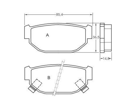 Brake Pad Set, disc brake 36614 ABS, Image 2