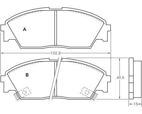 Brake Pad Set, disc brake 36616 ABS, Image 3